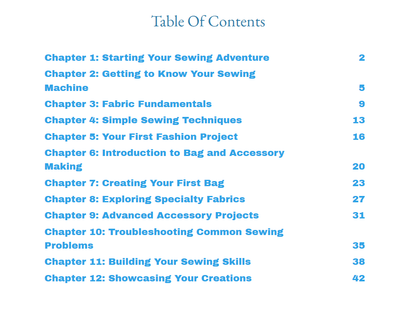 Sew Simple: A Beginner's Journey into Fashion Sewing and Accessories